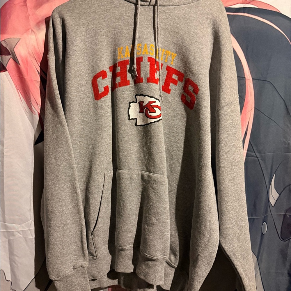 NFL Kansas City Chiefs Gray Hoodie - runs large